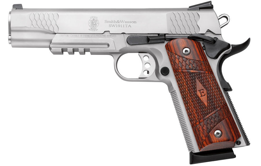 SW1911 E-Series 45 ACP Stainless Centerfire Pistol with Rail - Firearms | The Gun Shop