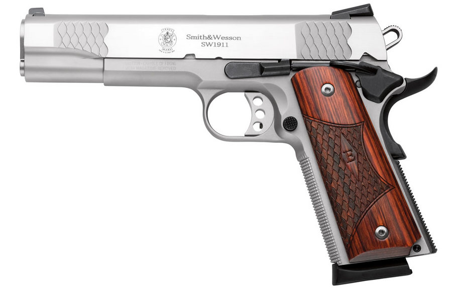 SW1911 E-Series 45 ACP Satin Stainless Centerfire Pistol - Firearms | The Gun Shop