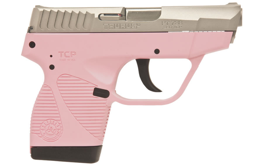 PT-738 TCP 380ACP Compact Pink Pistol with Stainless Slide - Firearms | The Gun Shop