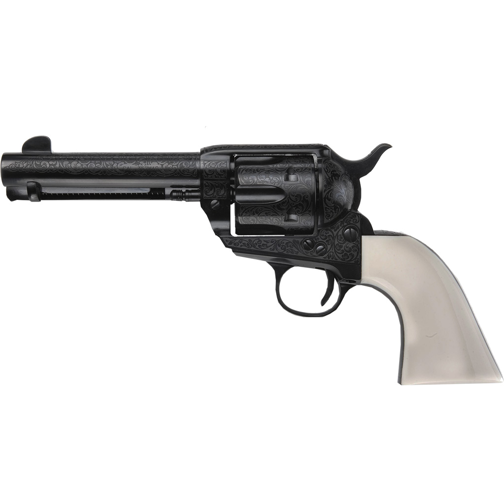 Pietta 1873 GWII The Shootist Revolver 357 Mag. 4.75 in. Laser Engraved Blue Ultra Ivory - revolvers | The Gun Shop