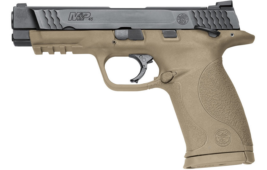 MP45 45 ACP Dark Earth Centerfire Pistol with Thumb Safety - Firearms | The Gun Shop