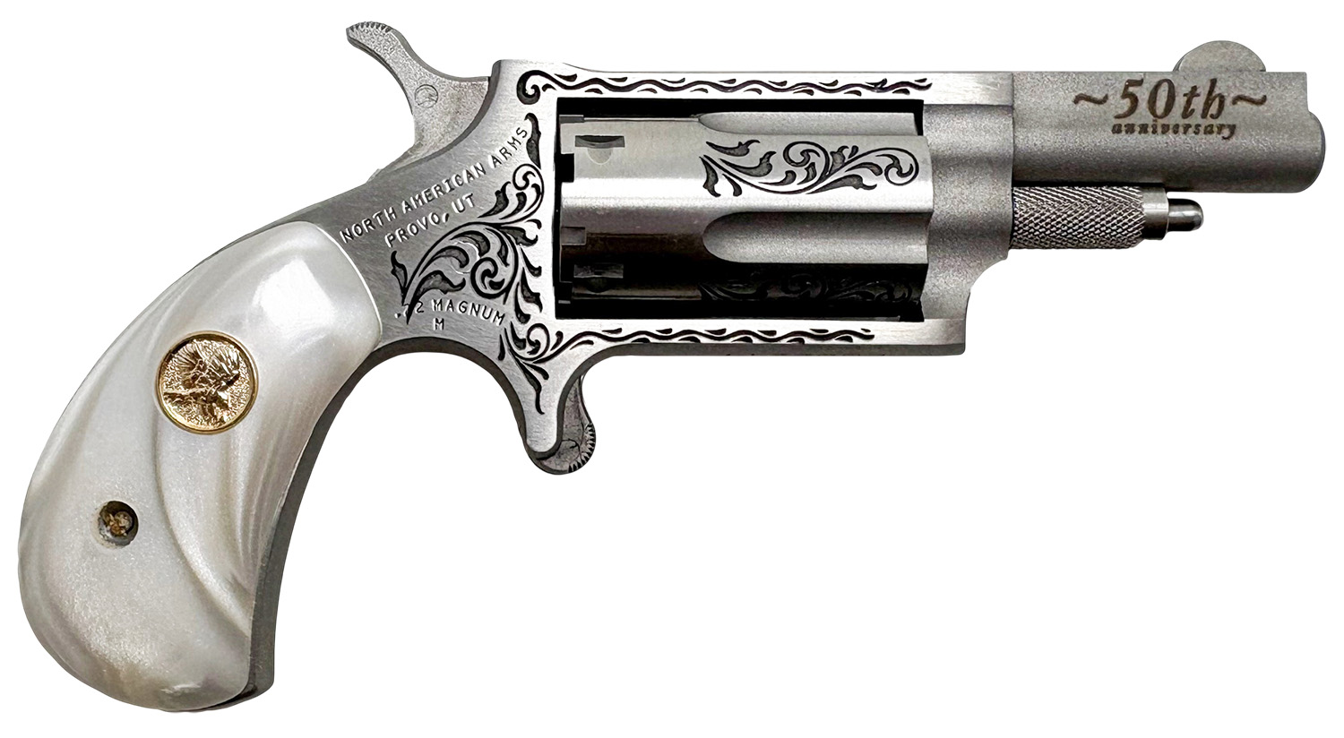 NAA 50th Anniversary Mini-Revolver .22 WMR 5rd Stainless - revolvers | The Gun Shop