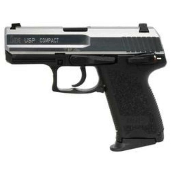 HK USP9 Compact Stainless (V1) DA/SA, safety/decocking lever on left, two 13rd magazines