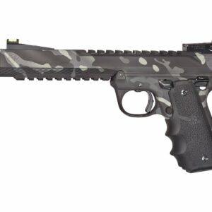Volquartsen Black Mamba .22 LR, 6" Barrel, Hi-Viz Front & Target Rear, Black Arctic Camo