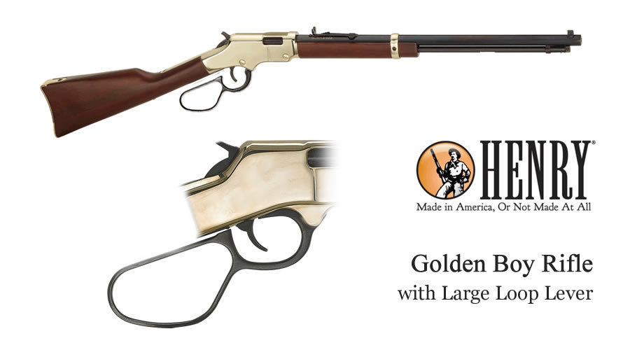 Golden Boy .17 HMR Lever Action Rifle with Large Loop - Firearms | The Gun Shop