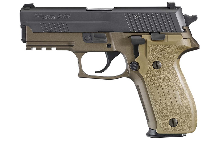 P229 Combat 9mm Luger with Night Sights and FDE Frame - Firearms | The Gun Shop