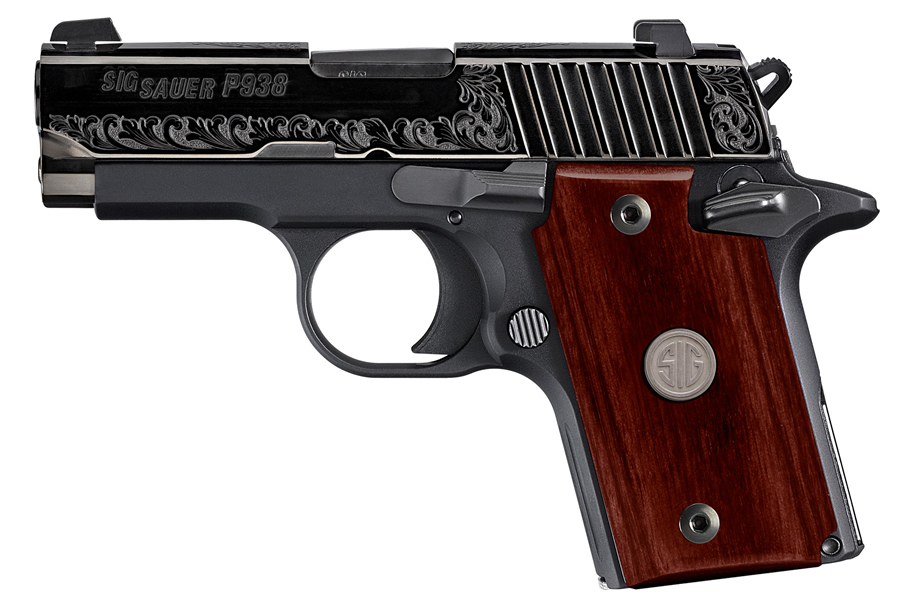 P938 Engraved Rosewood 9mm Luger Carry Conceal Pistol - Firearms | The Gun Shop