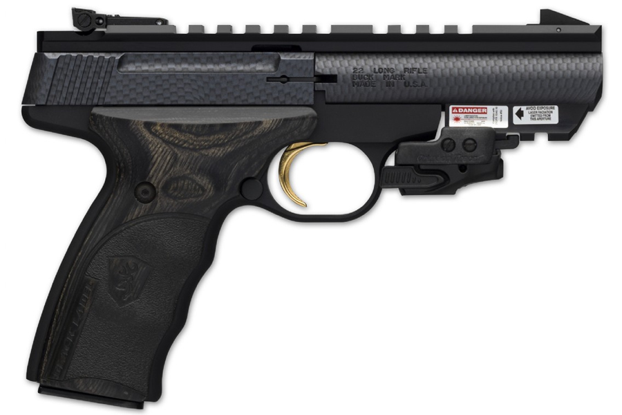 Buck Mark 22LR Black Label Rimfire Pistol with Carbon Fiber Finish and Laser - Firearms | The Gun Shop