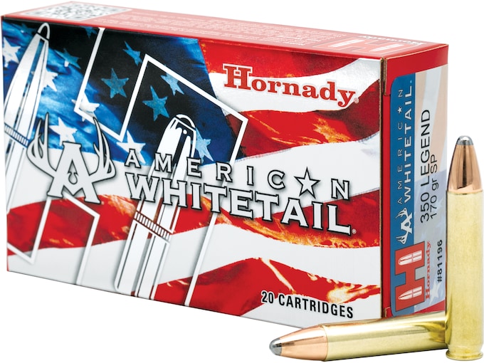 Hornady American Whitetail 350 Legend Ammo 170 Grain Hornady Interlock Jacketed Soft Point 300rounds - Aguila Ammunition | The Gun Shop