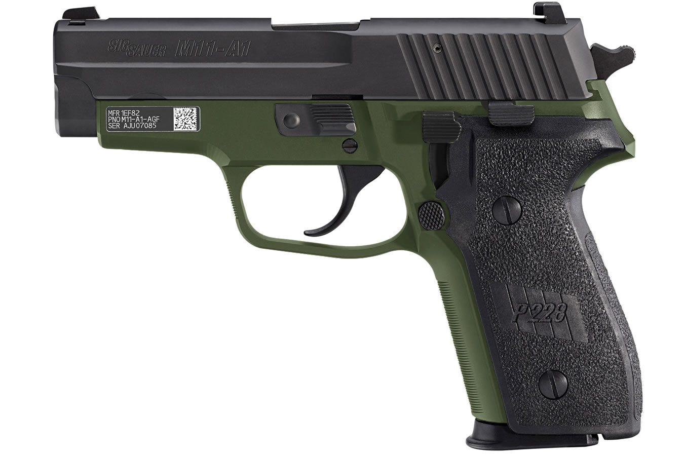 M11-A1 9mm with Army Green Anodized Frame - Firearms | The Gun Shop