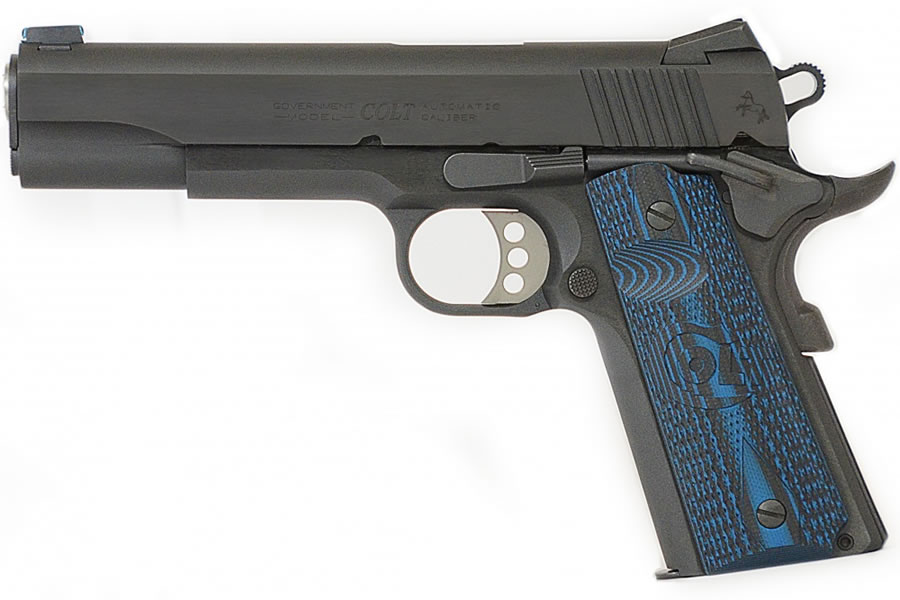 1911 Competition Pistol 45 ACP with Blue G10 Grips - Firearms | The Gun Shop