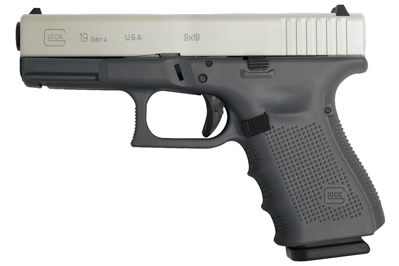 19 Gen4 9mm 15-Round Pistol with Battleship Gray Cerakote Frame - Firearms | The Gun Shop
