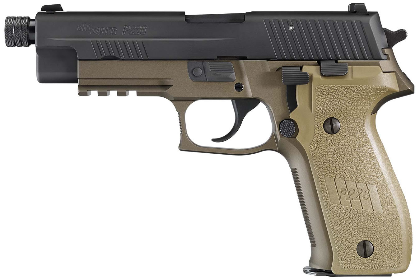 P226 Combat 9mm FDE Pistol with Threaded Barrel - Firearms | The Gun Shop
