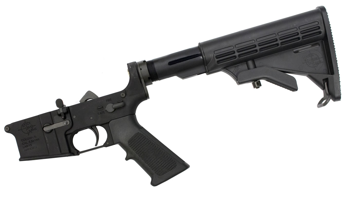 LAR-15/AR-15 5.56mm Complete Lower Receiver with 6-Position Stock - Firearms | The Gun Shop