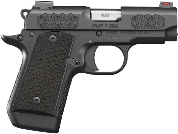 Kimber Micro 9 Triari 9mm, 3" Barrel, KimPro II Black, Black Linen Micarta Grips, 7rd