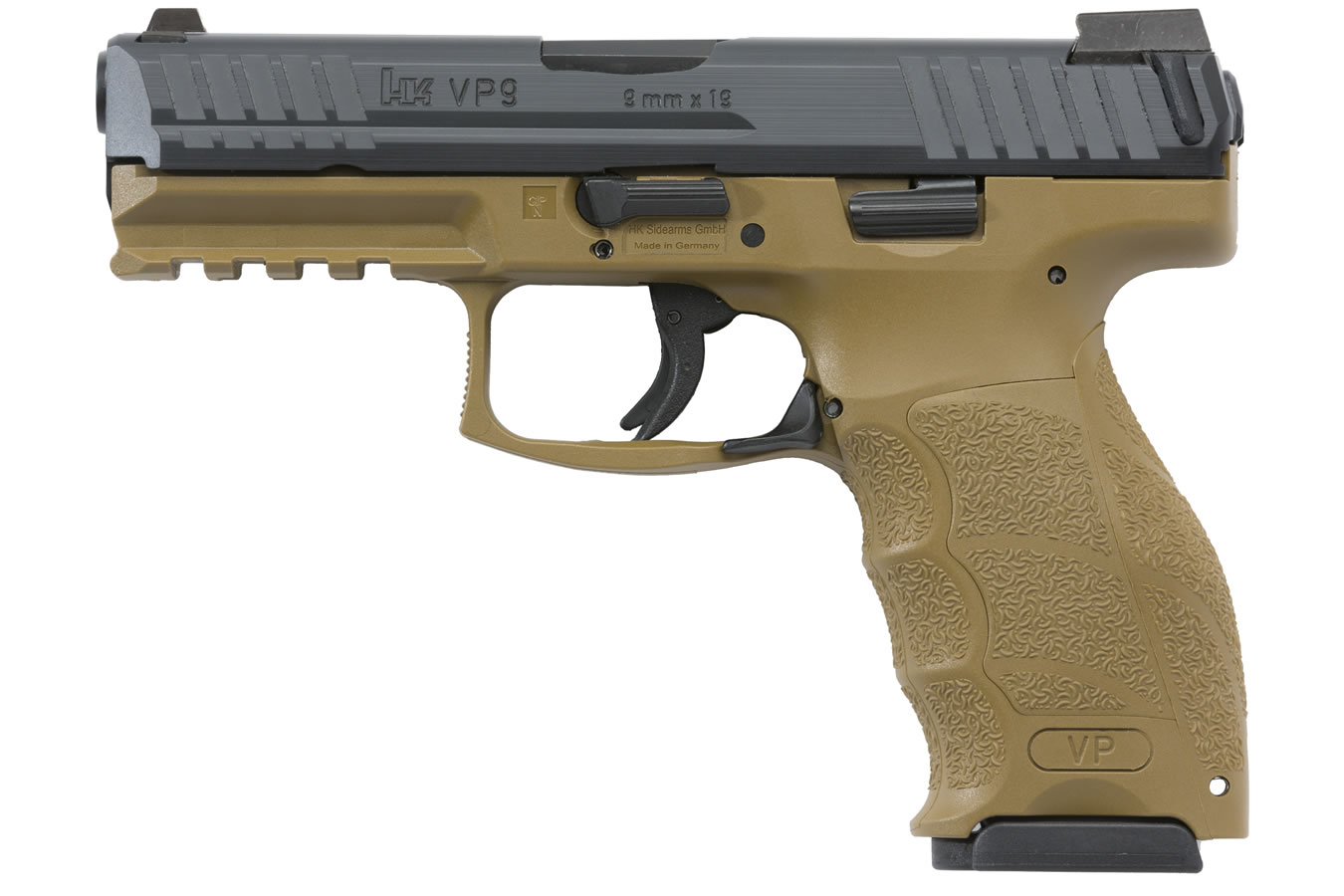 VP9 9mm Flat Dark Earth (FDE) Striker-Fired Pistol - Firearms | The Gun Shop
