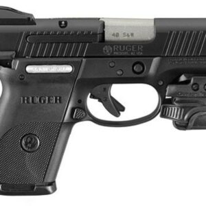 RUGER SR9C W/CRIMSON TRACE LIGHT 9MM, 1 10 Rnd Mag and 1 17 Rnd Mag