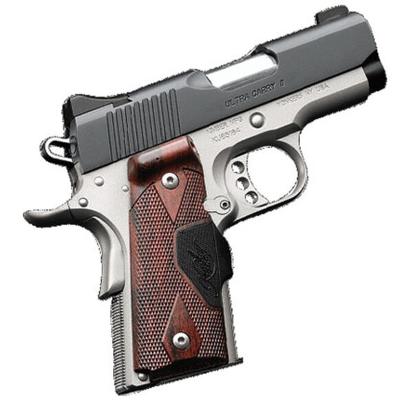 Kimber Ultra Carry II .45 ACP, 3" Barrel, Two-Tone, Rosewood Grips, Green Laser, 7rd