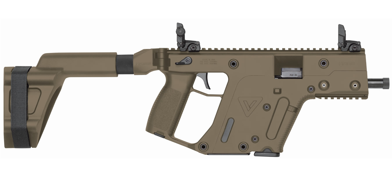 Vector SDP 9mm Gen II Flat Dark Earth (FDE) with Stabilizing Brace - Firearms | The Gun Shop