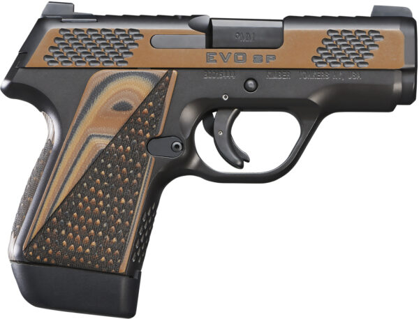 Kimber EVO SP Raptor 9mm, 3" Barrel, KimPro II/Tru-Tan, Blk/Tan G10 Grips, 7rd