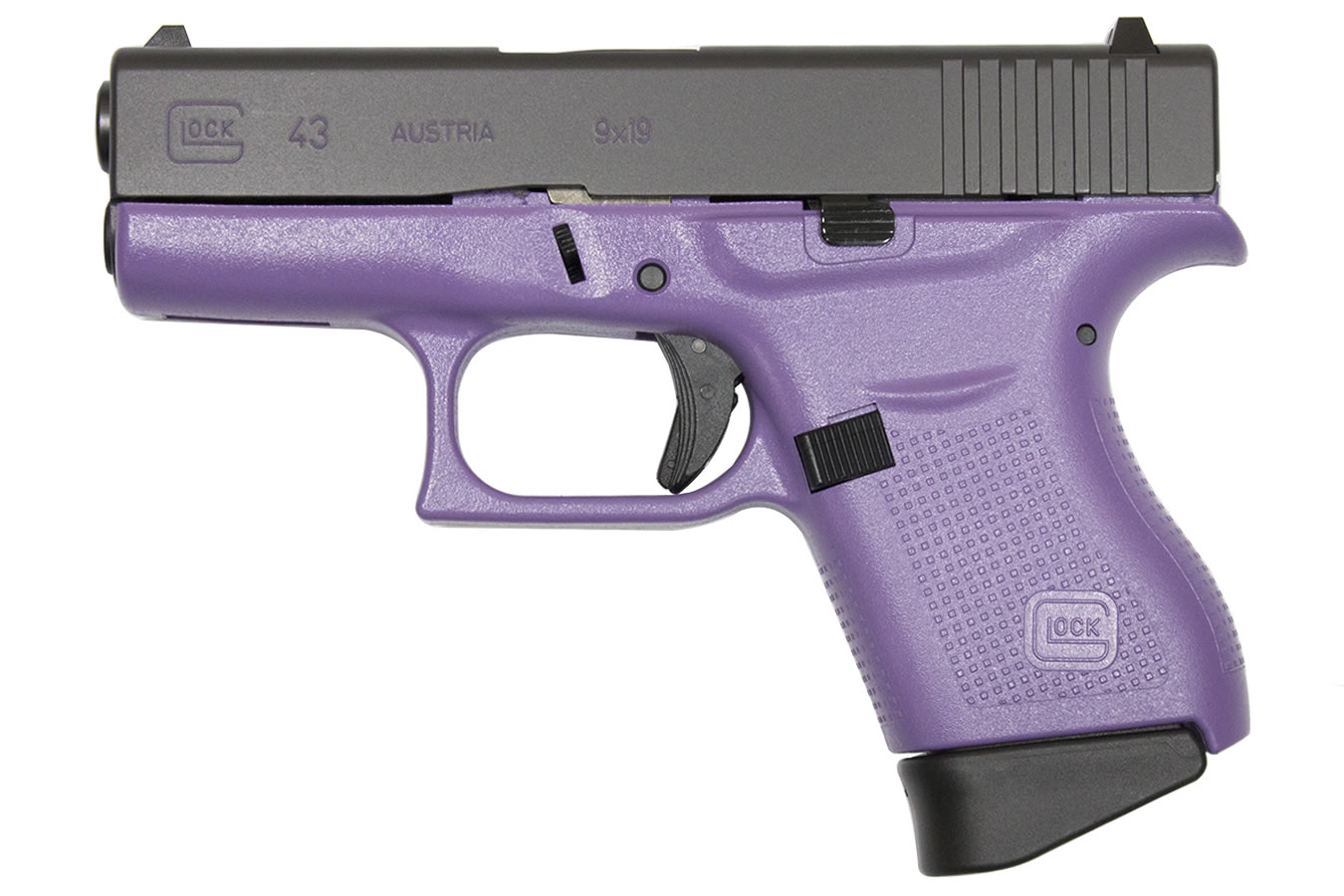 43 9mm Single-Stack Pistol with Lilac Purple Frame - Firearms | The Gun Shop