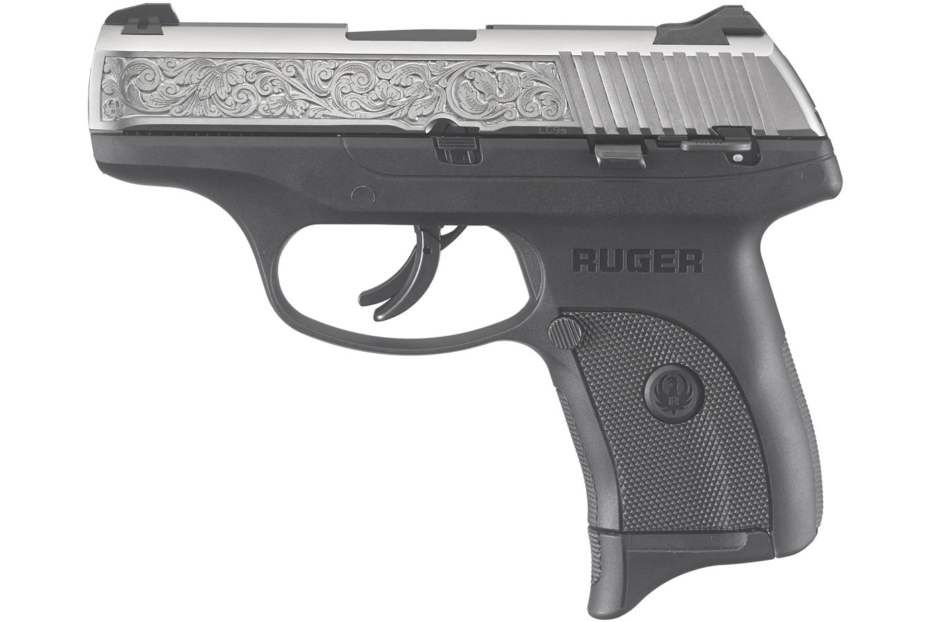 LC9s 9mm Engraved Nickel Carry Conceal Pistol with Thumb Safety - Firearms | The Gun Shop