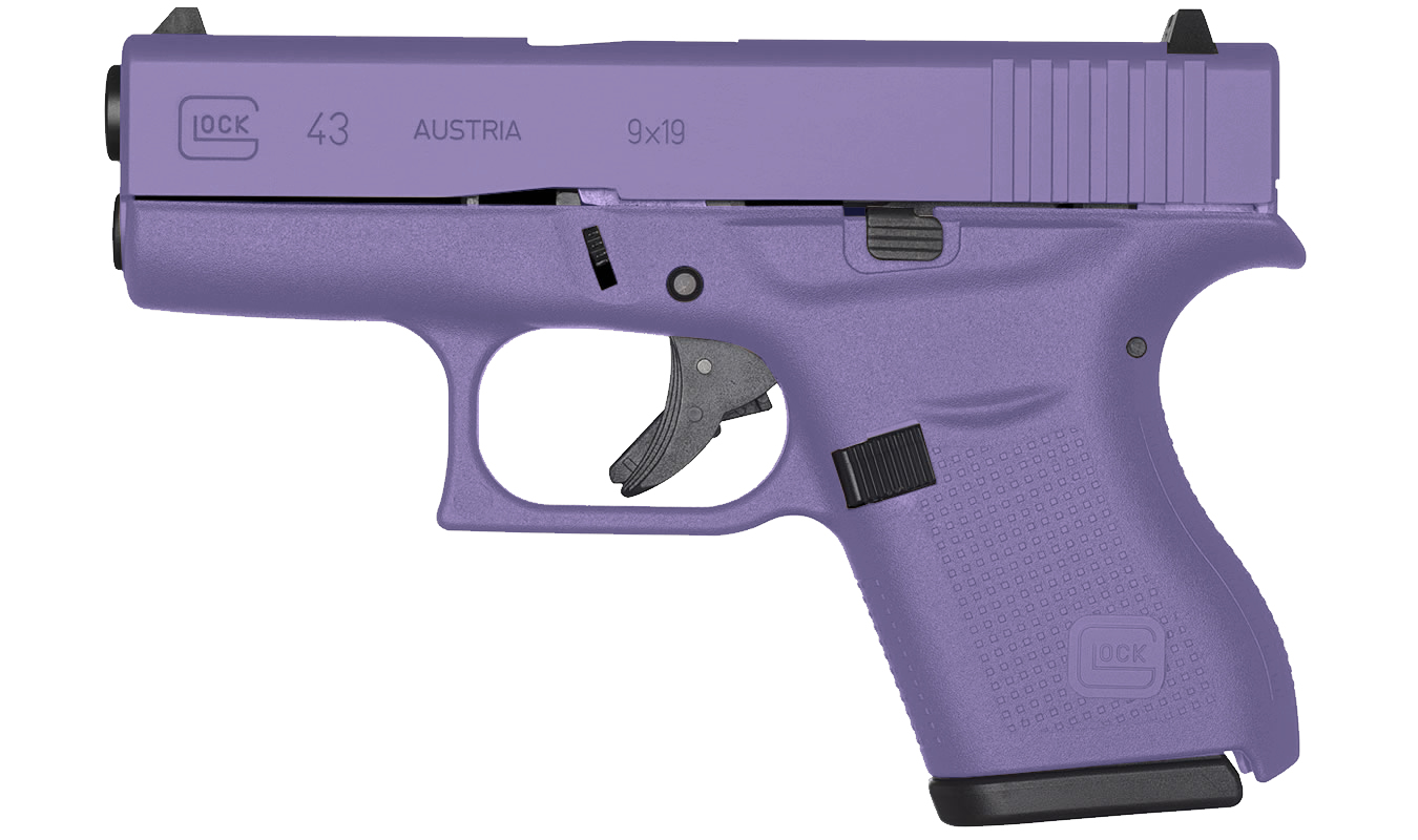 43 9mm Single Stack Pistol with Royal Purple Cerakote Finish - Firearms | The Gun Shop