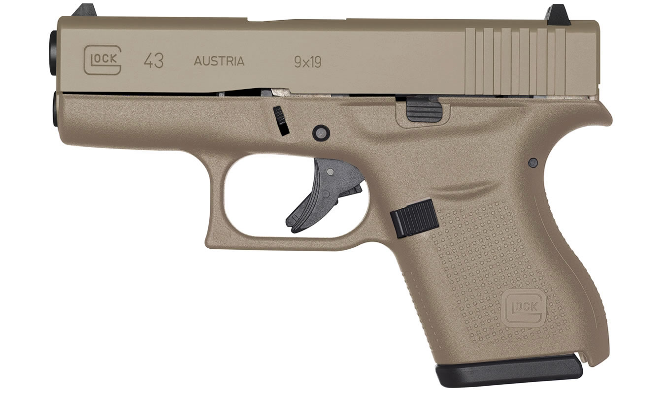 43 9mm Single-Stack Pistol with Magpul Dark Earth Cerakote Finish - Firearms | The Gun Shop