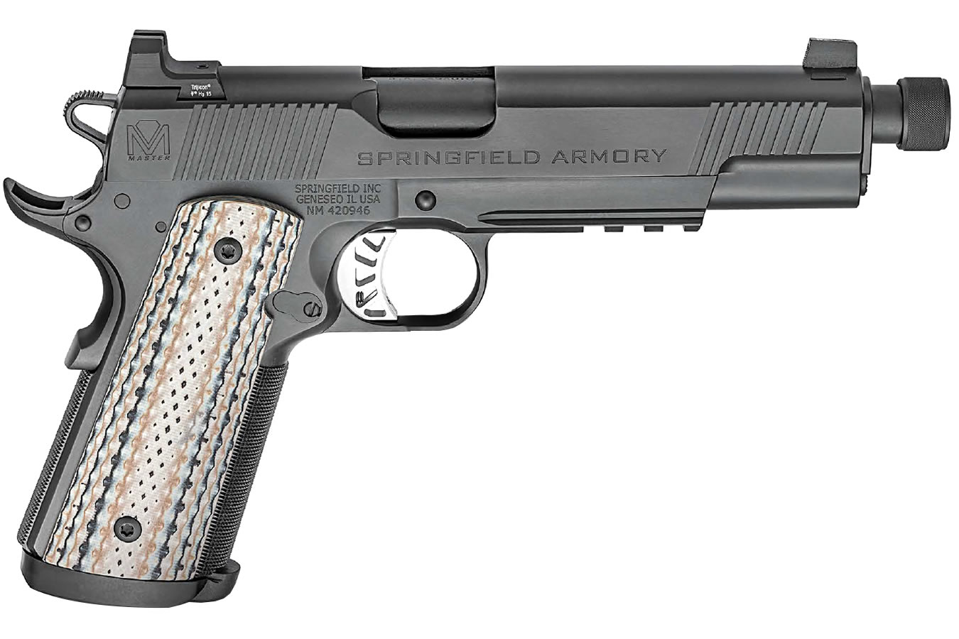 1911 Master Class Silent Operator 45ACP Black Nitride with Threaded Barrel - Firearms | The Gun Shop