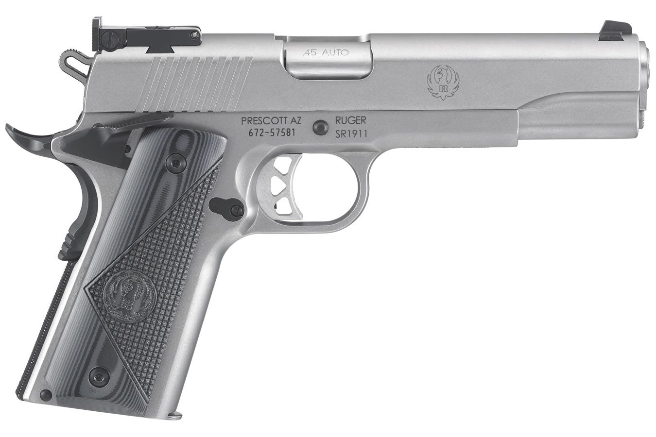 SR1911 45ACP Stainless Target with Bomar-Style Adjustable Sights - Firearms | The Gun Shop