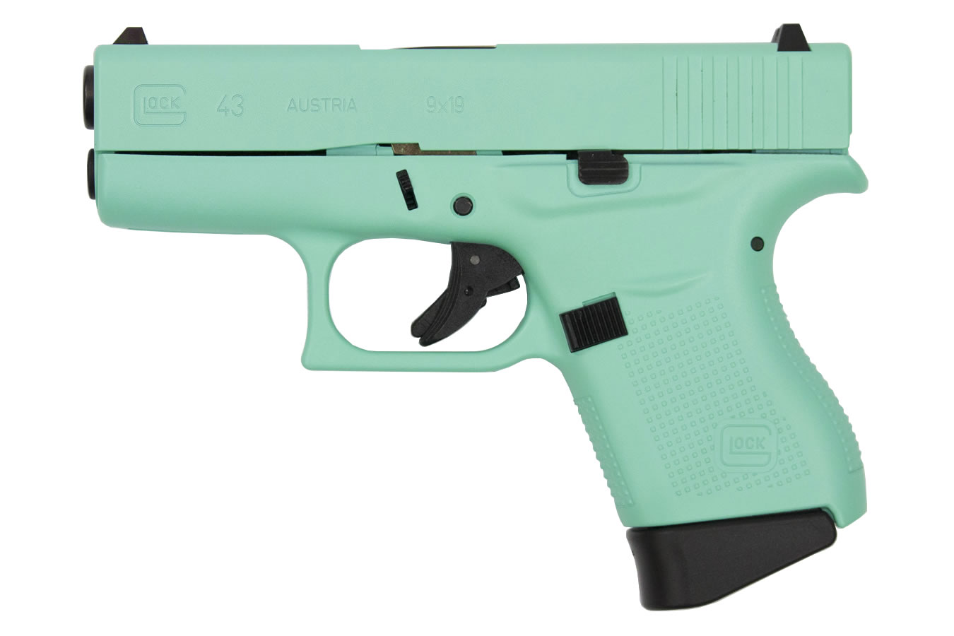 43 9mm Eggshell Blue Single Stack Pistol - Firearms | The Gun Shop