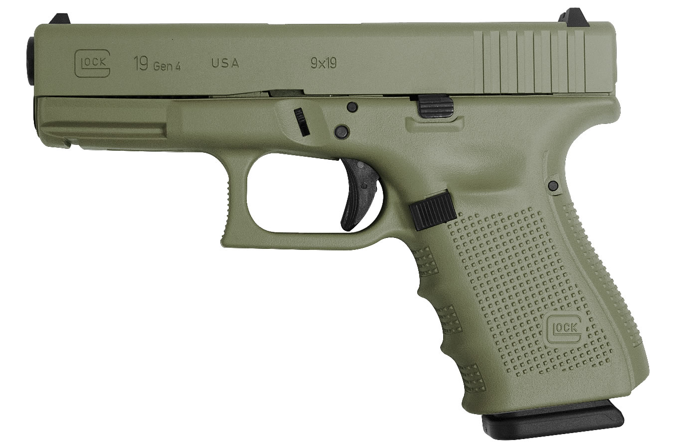 19 Gen4 9mm 15-Round Pistol with Cerakote Elite Jungle Finish - Firearms | The Gun Shop