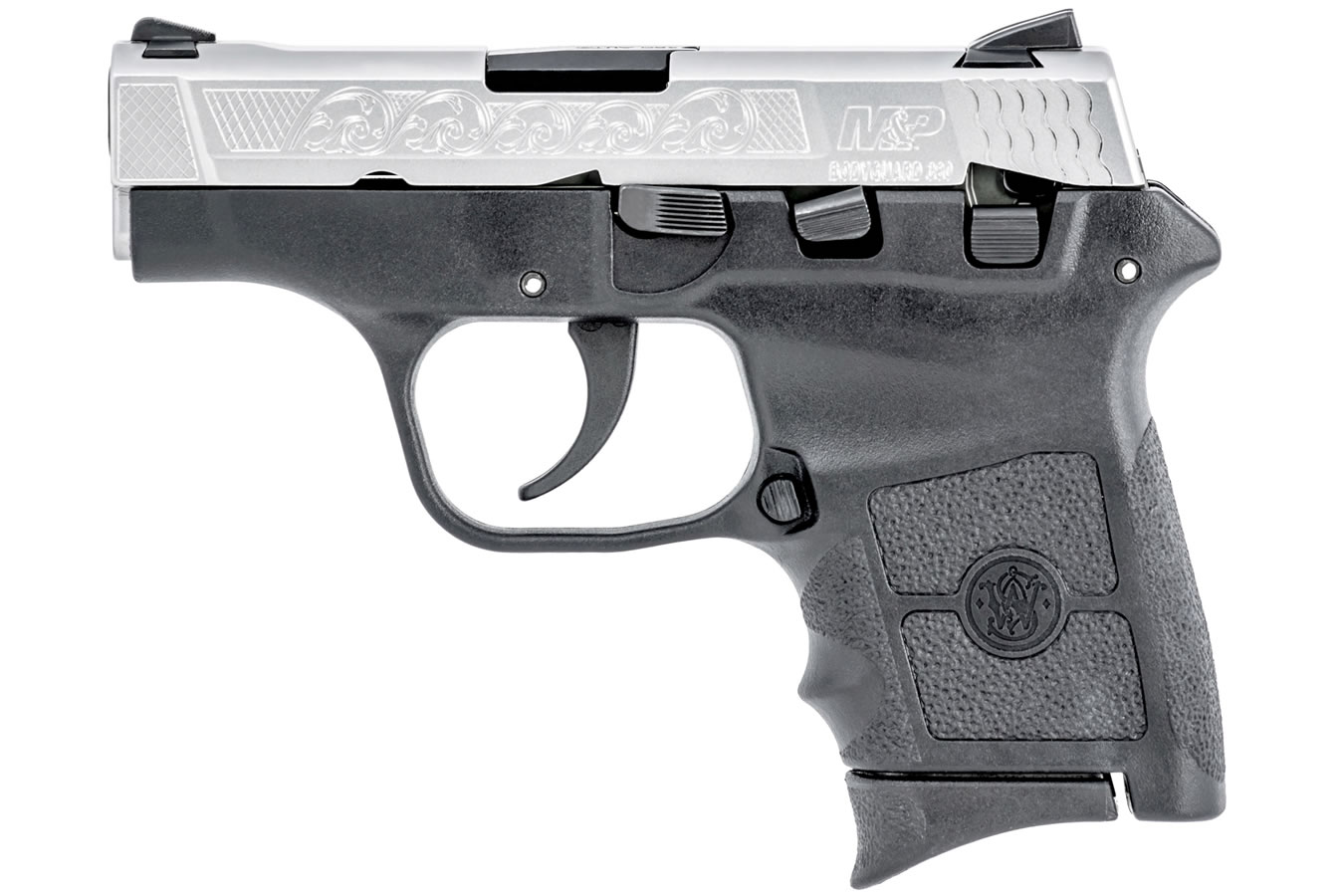 MP Bodyguard 380 Carry Conceal Pistol with Matte Silver Custom Machine Engraved