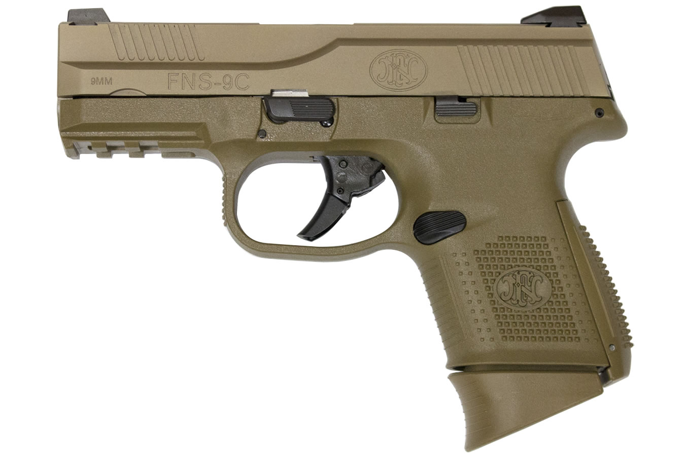 FNS-9 Compact 9mm Flat Dark Earth Striker-Fired Pistol (No Manual Safety) - Firearms | The Gun Shop