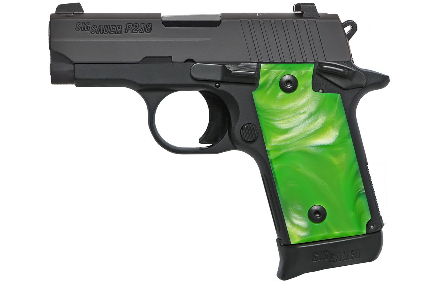 P238 380 ACP Carry Conceal Pistol with Green Pearlite Grips - Firearms | The Gun Shop