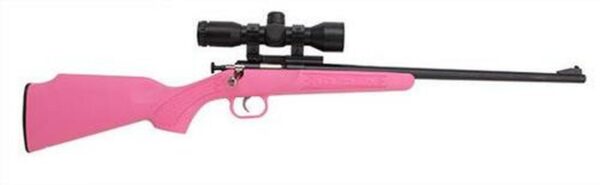 Keystone Crickett 22LR Package, Pink Stock, Scope and Base