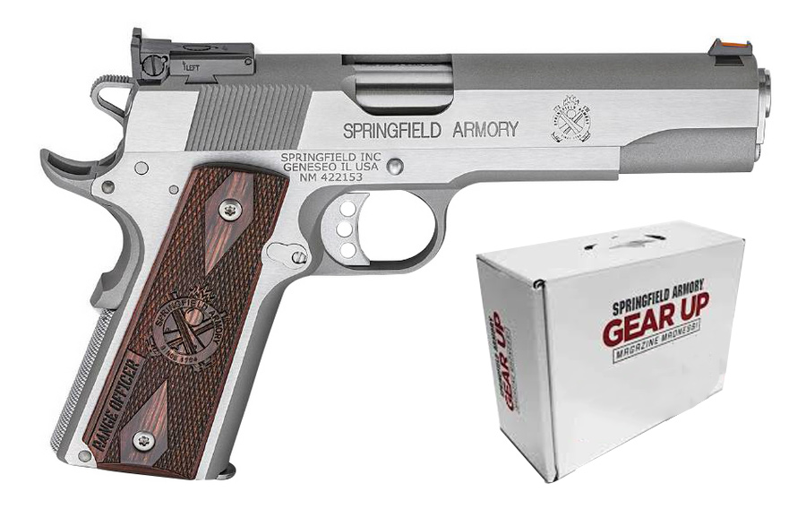 1911 Stainless Range Officer w/adj sights and range bag - Firearms | The Gun Shop