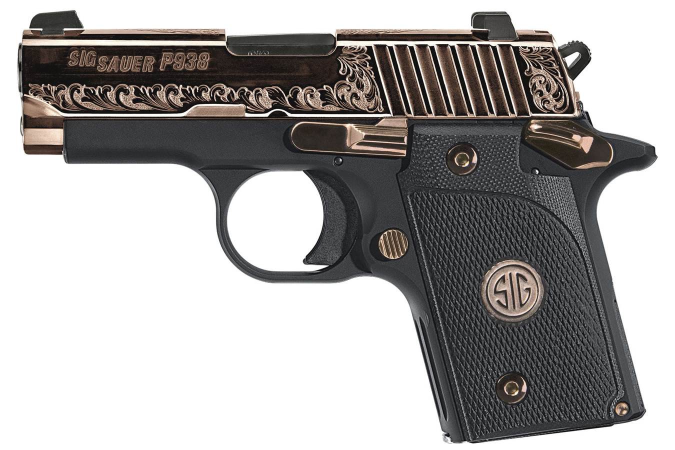 P938 9mm Rose Gold Carry Conceal Pistol with Night Sights - Firearms | The Gun Shop