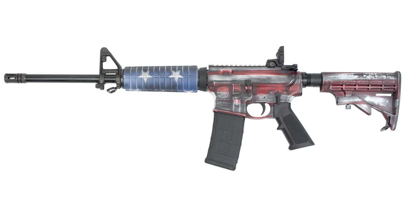 MP15 Sport II 5.56mm Semi-Auto RIfle with American Flag Patriotic Cerakote Finis - Firearms | The Gun Shop