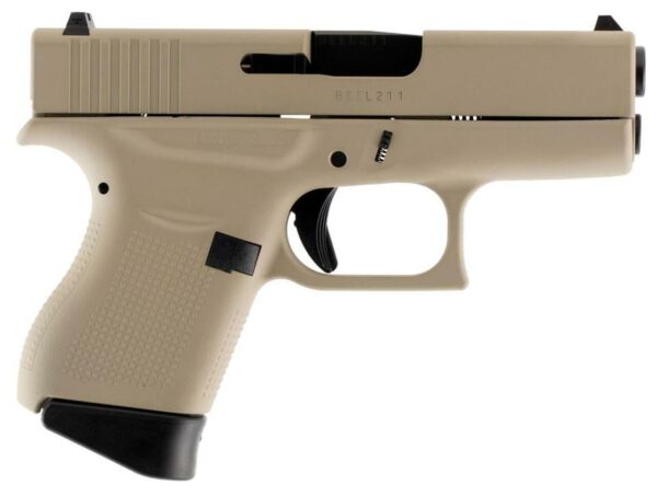Glock G43 Subcompact, 9mm, 3.39", 6rd, Desert Tan Finish