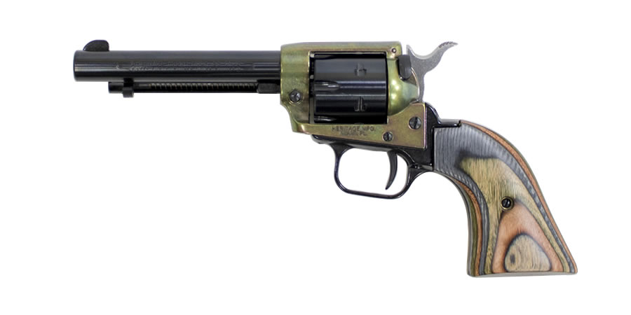 Rough Rider 22LR Case Hardened Rimfire Revolver with Green Laminate Grips - Firearms | The Gun Shop
