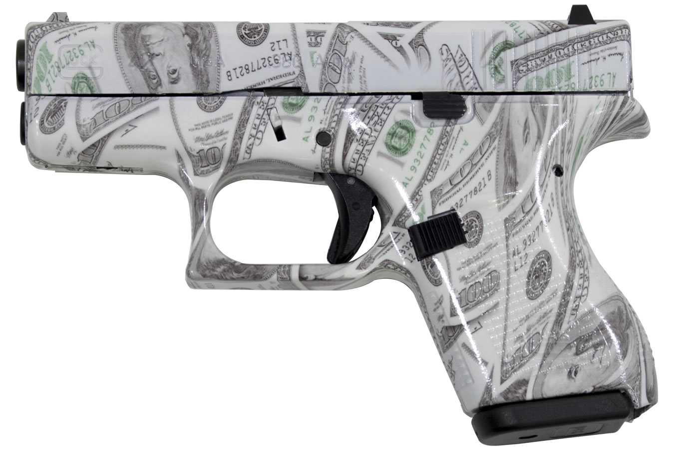 42 380 ACP Carry Conceal Pistol with Glow-in-the-Dark Hundred Dollar ($100) Bill - Firearms | The Gun Shop
