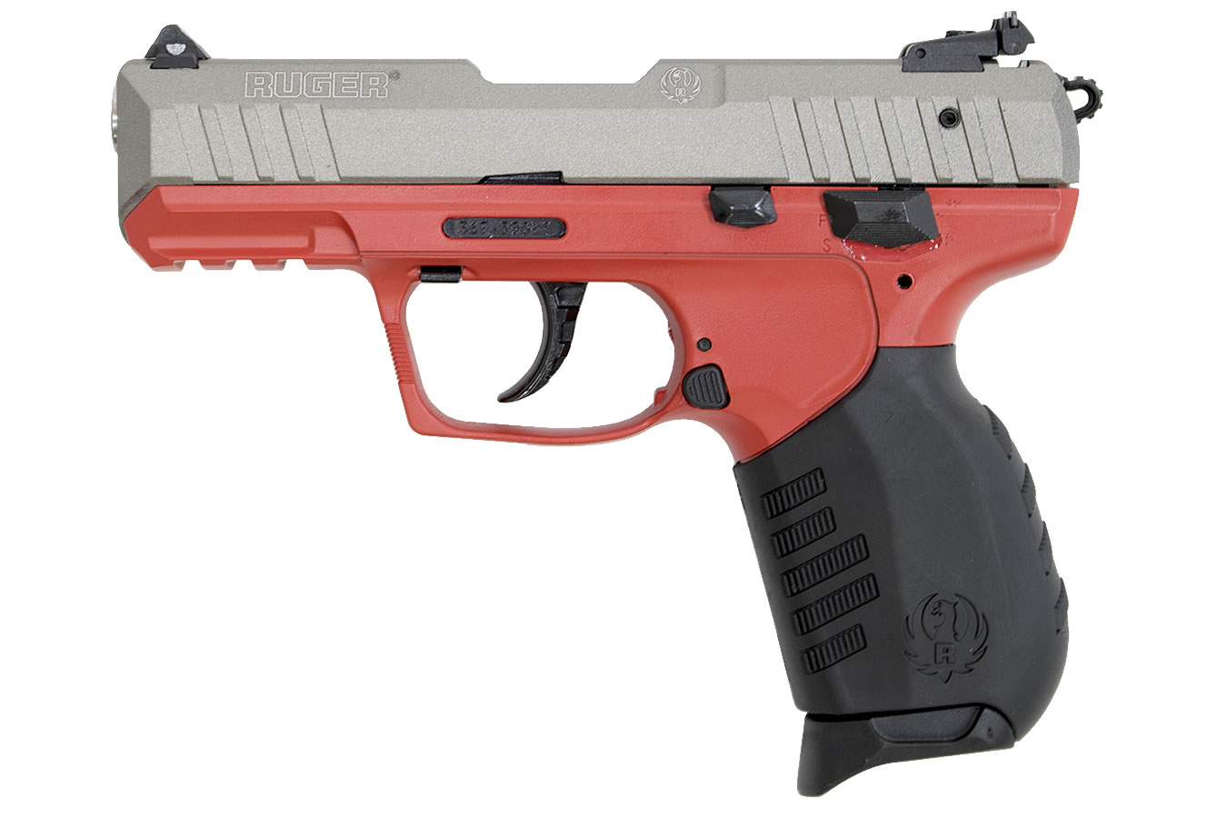 SR22 22LR Rimfire Pistol with Red Frame and Cerakote Gunmetal Gray Slide - Firearms | The Gun Shop