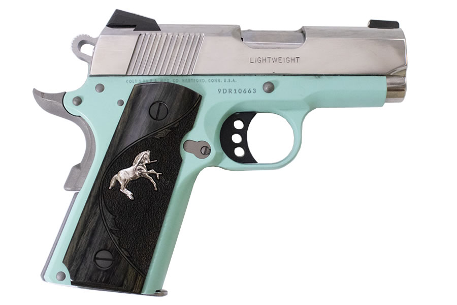 Defender 9mm with Robins Egg Blue Cerakote Frame