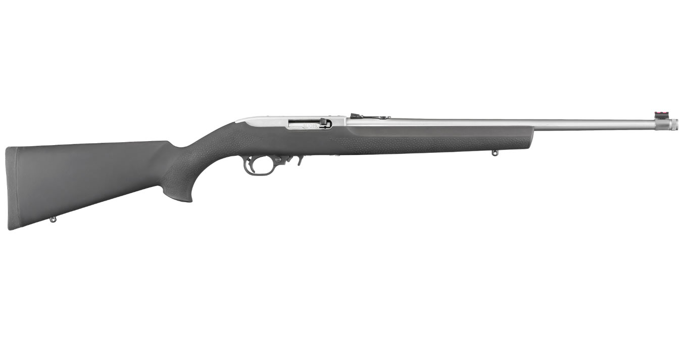 10/22 22LR Stainless Rimfire Rifle with Fiber Optic Sights and Threaded Barrel - Firearms | The Gun Shop