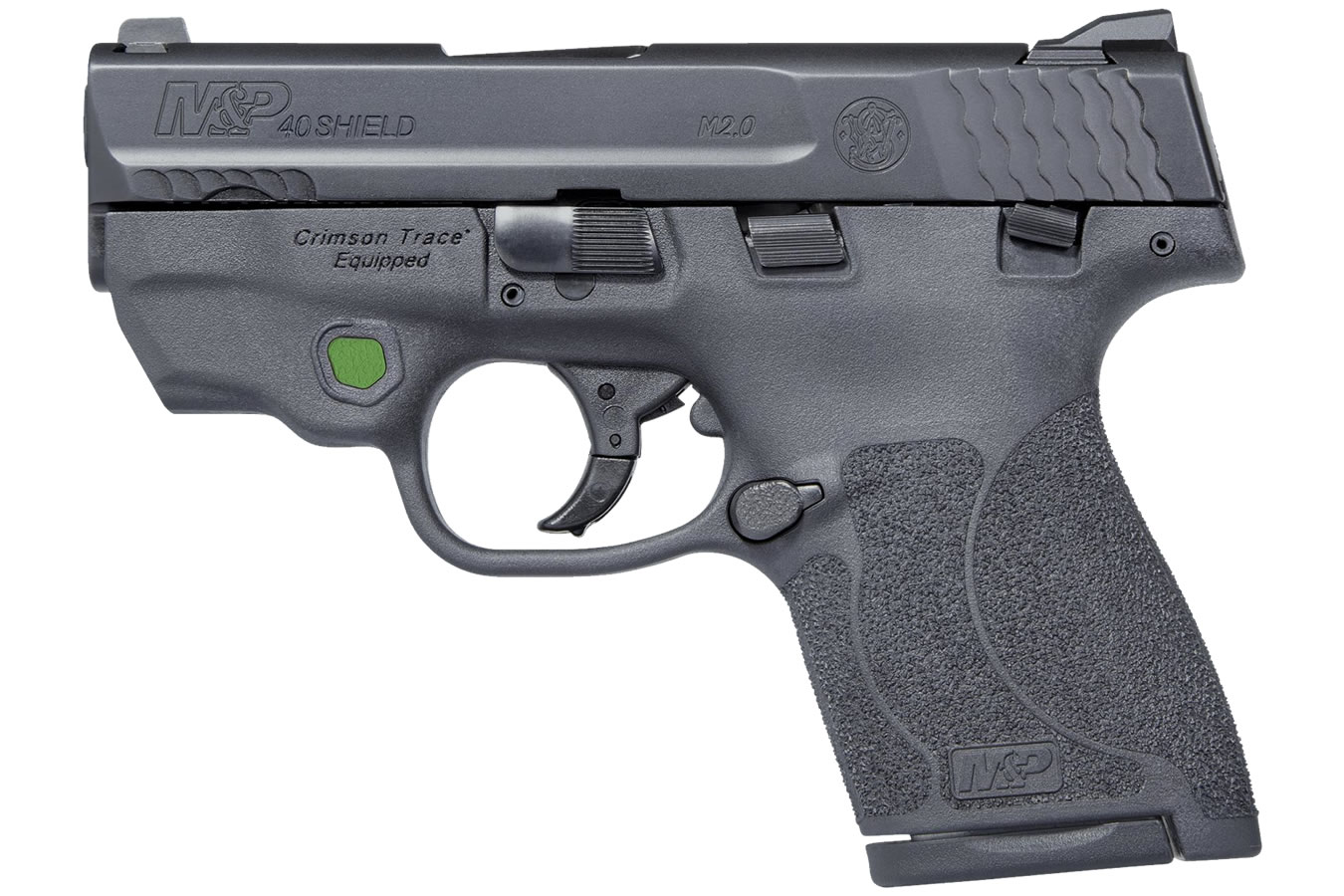 MP40 Shield M2.0 40 S&W Centerfire Pistol with Green Crimson Trace Laser and Thumb - Firearms | The Gun Shop