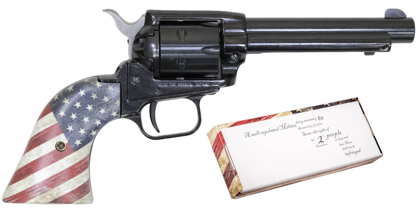 Rough Rider 22LR Rimfire Revolver with 4.75-Inch Barrel and US Flag Grips - Firearms | The Gun Shop