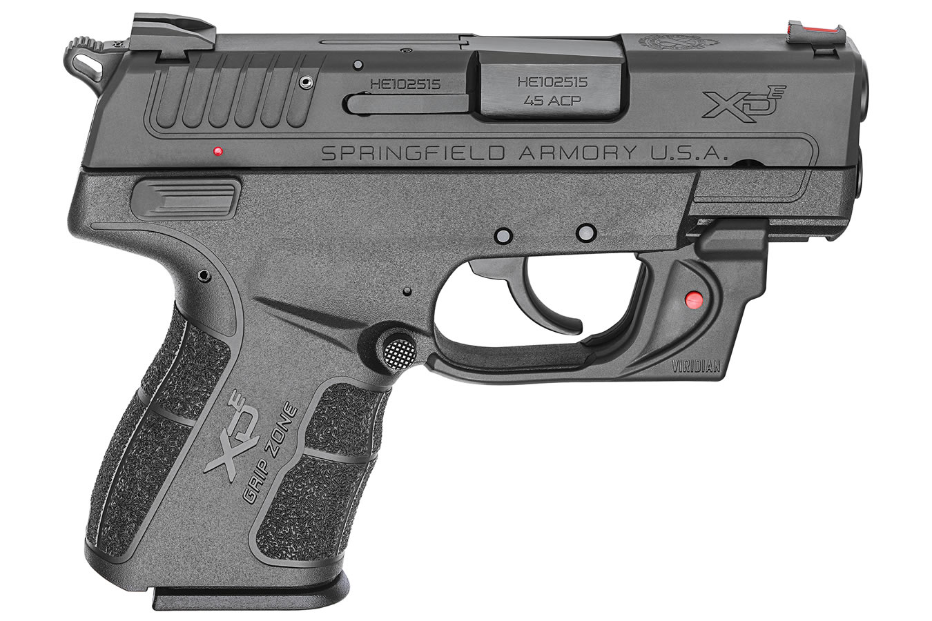 XD-E 45 ACP DA/SA Concealed Carry Pistol with Viridian Red Laser - Firearms | The Gun Shop