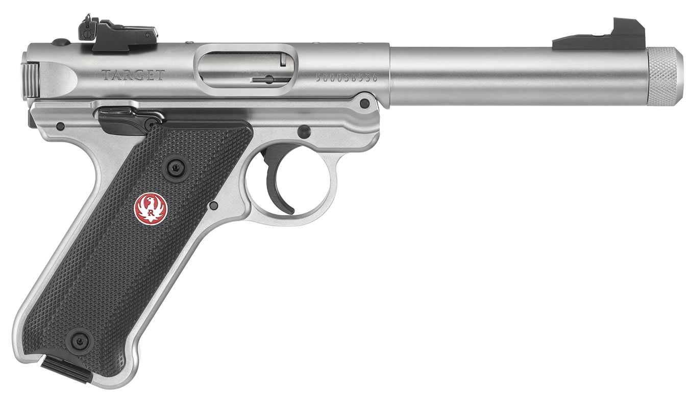 Mark IV Target 22LR Stainless Rimfire Pistol with Threaded Bull Barrel - Firearms | The Gun Shop