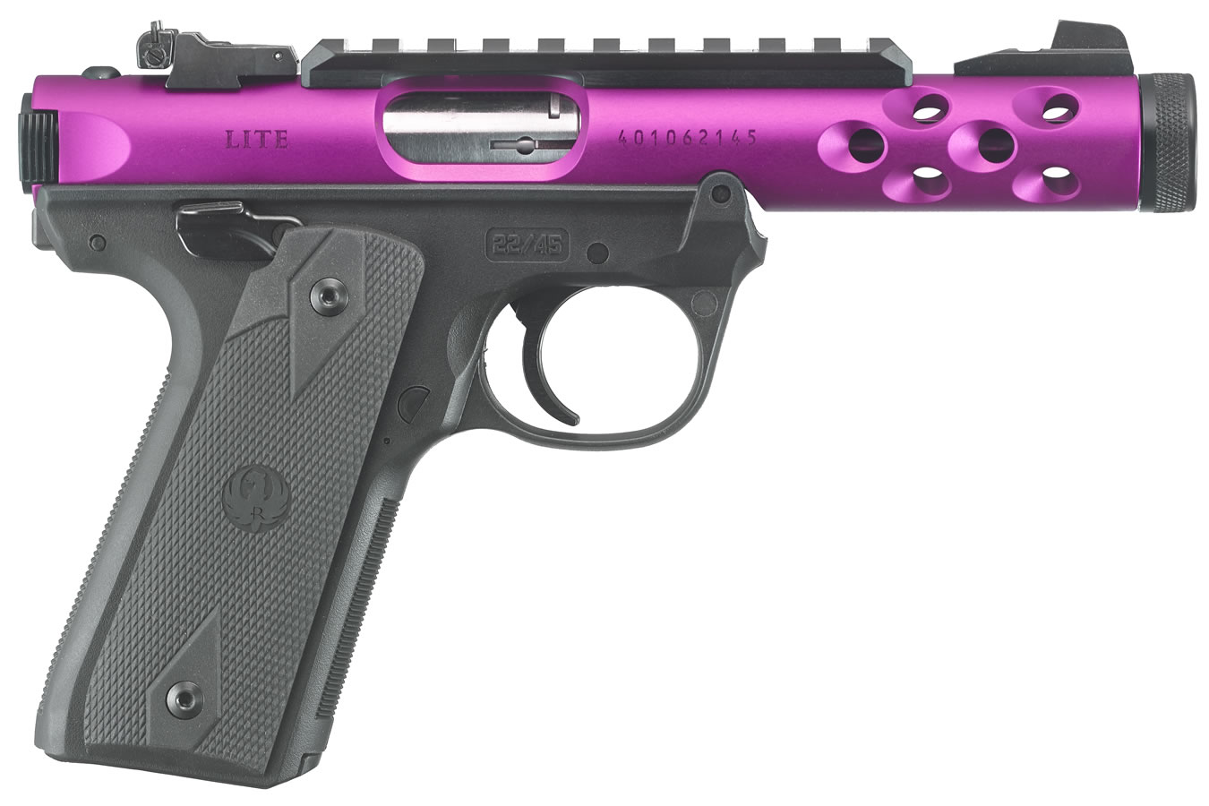 Mark IV 22/45 Lite 22LR Magenta Anodized with Threaded Barrel - Firearms | The Gun Shop